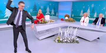 O Άρης Πορτοσάλτε έσπασε το ρόδι στο πλατό του Σκάι και απέσπασε το χειροκρότημα της Μαρίας Αναστασοπούλου