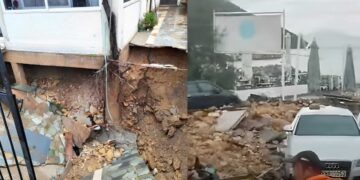 Μεγάλες καταστροφές – Ξηλώθηκε ο παραλιακός δρόμος, χείμαρρος παρέσυρε αυτοκίνητα