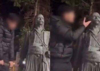 Θεσσαλονίκη: Συνελήφθη ο δράστης που έφτυσε και έβρισε άγαλμα του Κατσαντώνη – Δείτε το βίντεο