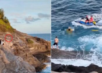Βίντεο- σοκ: Τουρίστας έκανε βουτιά θανάτου – Πήρε φόρα από γκρεμό και έπεσε στα βράχια