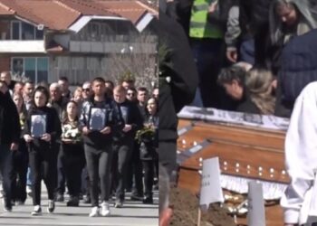 Χιλιάδες κόσμος στο τελευταίο αντίο των παιδιών που χάθηκαν από την πυρκαγιά στο κλαμπ των Σκοπίων (video)