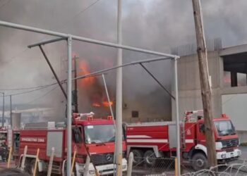 ΕΚΤΑΚΤΟ: Φωτιά στη Βιομηχανική Περιοχή – Ήχησε το 112: «Κλείστε πόρτες και παράθυρα»