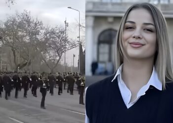 Συγκλόνισαν οι σπουδαστές της σχολής Αξιωματικών Σωμάτων στην παρέλαση – Φώναξαν συνθήματα για την Κλαούντια που σκοτώθnκε στα Τέμπη