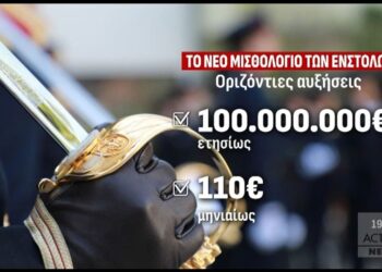 Αυξήσεις στους ένστολους ανακοίνωσε ο πρωθυπουργός – Νέο μισθολόγιο και βαθμολόγιο στις Ένοπλες Δυνάμεις