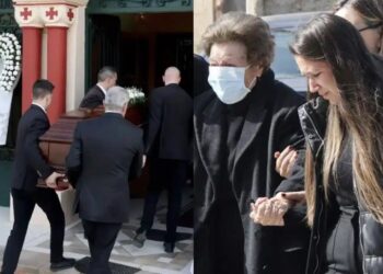Θρήνος στην κηδεία της της Καίτης Κωνσταντίνου – Συντετριμμένες μητέρα και αδερφή