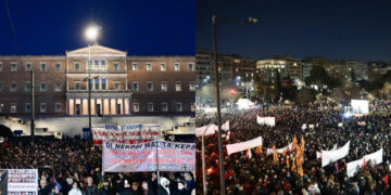 Χιλιάδες πολίτες σε Θεσσαλονίκη, Πάτρα, Λάρισα στο νέο συλλαλητήριο για τα θύματα των Τεμπών