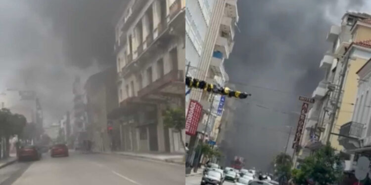 Μεγάλη φωτιά σε κατάστημα Zara – Εκκενώθηκε το ξενοδοχείο από πάνω – Πυκνοί καπνοί έχουν σκεπάσει την περιοχή