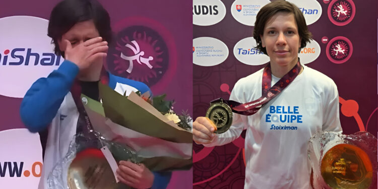 «Χρυσή» η Πρεβολαράκη στο Ευρωπαϊκό Πρωτάθλημα πάλης – Τα δάκρυα τη στιγμή της απονομής
