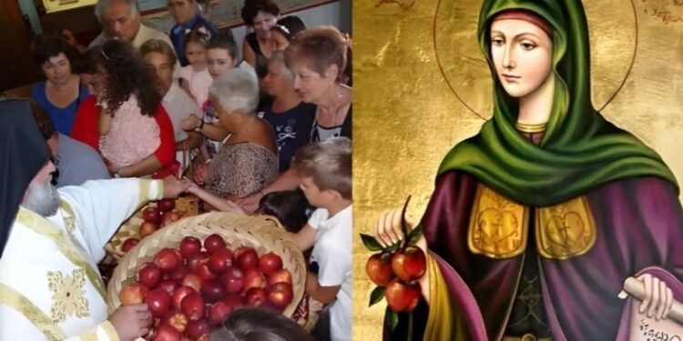Το μήλο της Αγίας Ειρήνης Χρυσοβαλάντου που φέρνει παιδιά