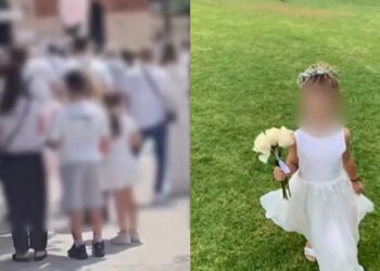 Ανείπωτος θρήνος στο τελευταίο αντίο της 7χρονης Αγγελίνας – Ντυμένοι στα λευκά, συγγενείς, φίλοι και δάσκαλοι