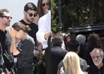 Κηδεία Νίκου Γαλανού: Η στιγμή που οι πρωταγωνιστές της «Γης της ελιάς» αποχαιρέτησαν τον αγαπημένο τους συνάδελφο