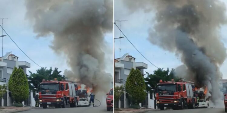 Alldaynews.gr Θεσσαλονίκη: Λεωφορείο τυλίχθηκε στις φλόγες – Δείτε βίντεο