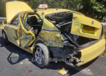 ΕΚΤΑΚΤΟ: Σοκαριστικό τροχαίο στην Εθνική Οδό – Νταλίκα εμβόλισε ταξί με 4 επιβάτες