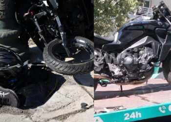 Έκανε σούζα με τη μηχανή και «καρφώθηκε» σε φορτηγάκι – Διασωληνωμένα δύο άτομα μετά από το σφοδρό τροχαίο