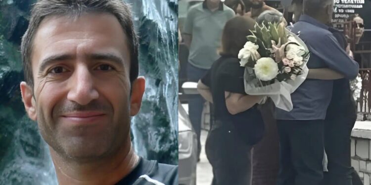 Βαρύ πένθος στην κηδεία του 60χρονου ορειβάτη – Τραγικές φιγούρες η σύζυγος και τα 3 παιδιά του