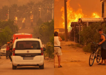 Φωτιές έχουν περικυκλώσει τη Σμύρνη: Καπνοί και στάχτες σκέπασαν και την Πάτμο – Κάηκαν σπίτια και επιχειρήσεις, ακυρώθηκαν πτήσεις
