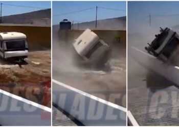 Ισχυροί άνεμοι στις Κυκλάδες: «Πήρε ο αέρας» τροχόσπιτο και το κατέστρεψε (video)