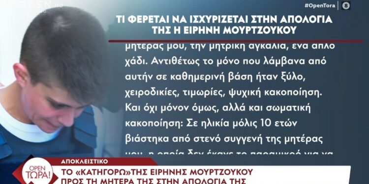 Alldaynews.gr «Βόμβα» Μουρτζούκου: «Σε ηλικία μόλις 10 ετών βιάστηκα από στενό συγγενή της μητέρας μου»