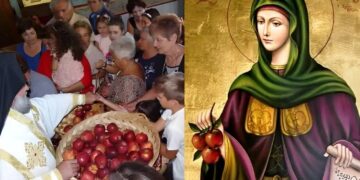 Alldaynews.gr Το μήλο της Αγίας Ειρήνης Χρυσοβαλάντου που φέρνει παιδιά