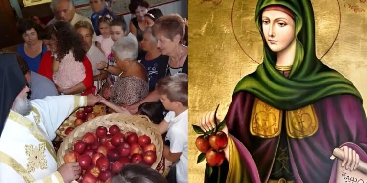 Alldaynews.gr Το μήλο της Αγίας Ειρήνης Χρυσοβαλάντου που φέρνει παιδιά