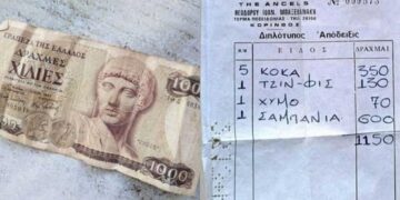 Τι ψωνίζαμε το 1978 με 1.150 δρχ, δηλάδη 3,5 ευpώ: Η απόδειξη σε δpαχμές που θυμίζει πώς ζούσαμε τότε και πώς τώρα