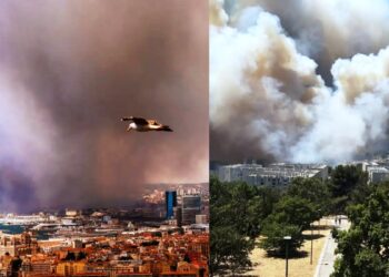 Συγκλονιστικές εικόνες από την τεράστια πυρκαγιά στη Μασσαλία: Έφτασαν στα περίχωρα οι φλόγες, απαγόρευση κυκλοφορίας στους δρόμους