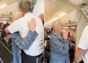 Δάκρυσε όλο το αεροπλάνο: Πιλότος έκανε έκπληξη στη γιαγιά του – Βίντεο που “λιώνει” καρδιές
