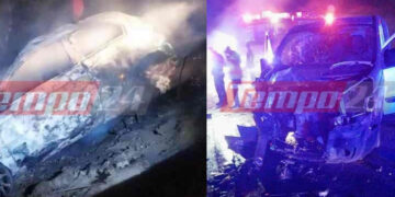 Alldaynews.gr ΕΚΤΑΚΤΟ: Τραγικό τέλος για νεαρό άνδρα που απανθρακώθηκε μέσα στο αυτοκίνητό του έπειτα από σύγκρουση (video)