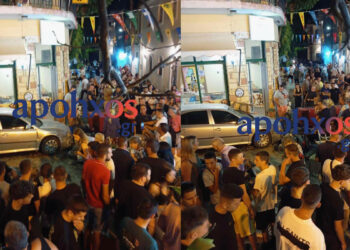 Τροχαίο σε πανηγύρι: Οδηγός χάνει τον έλεγχο και πέφτει πάνω σε κόσμο (video)