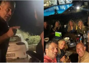 Άγριο επεισόδιο μεταξύ Εβραίων και ιδιοκτήτη ταβέρνας στη Νάξο με αφορμή αυτοκόλλητα υπέρ της Παλαιστίνης