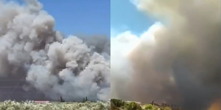 Ανεξέλεγκτη η φωτιά στην Αχαΐα – Απειλούνται σπίτια -Οδηγίες από το «112» για εκκενώσεις οικισμών