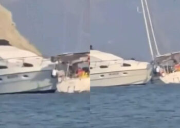 ΔΕΙΤΕ ΒΙΝΤΕΟ με τη Σύγκρουση τριών σκαφών στα ανοιχτά: Το ταχύπλοο εμβολίζει ιστιοφόρα (video)