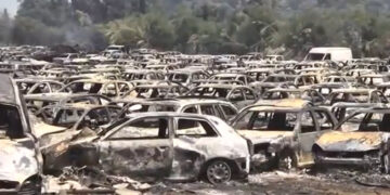 550 αυτοκίνητα κάηκαν ολοσχερώς στο Τελωνείο Πατρών