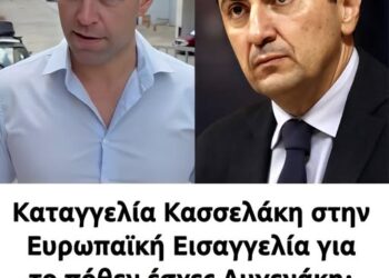 Καταγγελία Κασσελάκη στην Ευρωπαϊκή Εισαγγελία για το πόθεν έσχες Αυγενάκη: «Έσοδα πάνω 1,2 εκατ. ευρώ χωρίς εξήγηση»