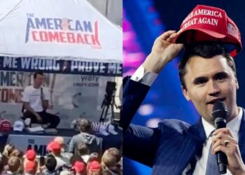 Η στιγμή που πυροβολούν τον δεξιό ακτιβιστή και σύμμαχο του Τραμπ, Τσάρλι Κερκ – Νεότερα: Έπεσε νεκρός