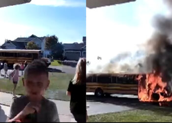 Μητέρα – ήρωας σώζει 22 παιδιά όταν βλέπει το σχολικό λεωφορείο να παίρνει φωτιά (video)