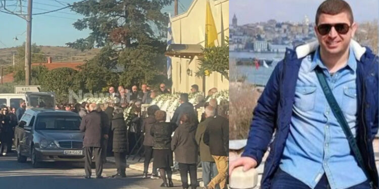 Σπαραγμός στην κηδεία του άτυχου κρεοπώλη που έκοψε κατά λάθος τη μηριαία αρτηρία του (video)