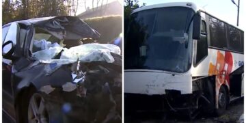 Alldaynews.gr Σφοδρή σύγκρουση BMW με σχολικό λεωφορείο που μετέφερε 50 μαθητές – Πέθανε ακαριαία ο οδηγός του αυτοκινήτου (video)