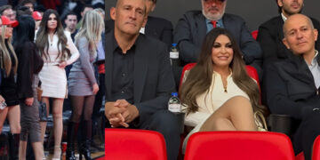 Alldaynews.gr Η Κίμπερλι Γκιλφόιλ στο ΣΕΦ δίπλα-δίπλα με τους αδελφούς Αγγελόπουλους – Χαμός με την εμφάνισή της