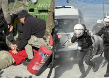 Alldaynews.gr Ένταση στο μπλόκο των αγροτών – «Τούμπαραν» όχημα της ΕΛ.ΑΣ για να κλείσουν την εθνική με τα τρακτέρ (video)