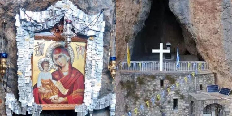 Παναγία του Βράχου: Το μυστηριώδες εκκλησάκι που είναι σφηνωμένο στο βουνό και αναβλύζει αγίασμα