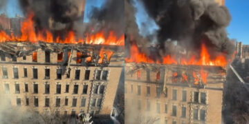 Alldaynews.gr Μεγάλη φωτιά σε κτίριο στο Μανχάταν – Εκκενώθηκαν έξι όροφοι των 40 διαμερισμάτων (video)