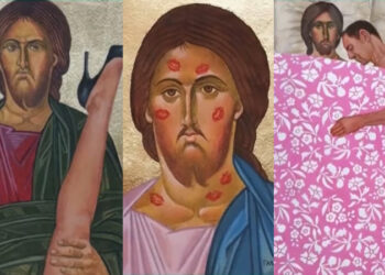 Alldaynews.gr Σάλος με έργα ζωγράφου Γαβριήλ που απεικονίζουν σύμβολα του Χριστιανισμού σε άσεμνες πράξεις – «Μέσα από τα σύμβολα της θρησκείας μας παρουσιάζω τη διαφθορά και τη σήψη που υπάρχει στην κοινωνία μας»