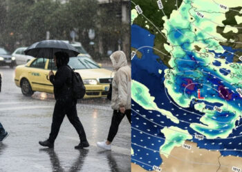 Καιρός: Ισχυρές καταιγίδες και θυελλώδεις άνεμοι μέχρι το Σάββατο – Σε κόκκινο συναγερμό η Αττική και άλλες 8 περιφέρειες