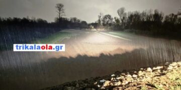 Κακοκαιρία Byron: Ο Πηνειός υπερχείλισε και πνίγει τα χωράφια – Τα αναχώματα δεν άντεξαν (Εικόνες & Βίντεο))