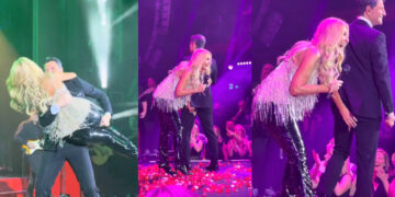 Σάκης Ρουβάς: «Τί θέλετε, να το βγάλω;» – Πήρε αγκαλιά τη Νατάσα Θεοδωρίδου και κατέληξε με σκισμένο παντελόνι στην πίστα