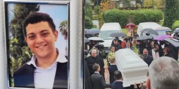 Δάκρυσε και η Παναγία στην κηδεία του 24χρονου Σωτήρη που σκοτώθηκε στο τροχαίο στη Λούτσα – Συντετριμμένη η μητέρα του