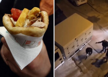 Έκλεισε το δρόμο να πάρει σουβλάκια και ζήτησε τα ρέστα: «Και τι να κάνω;» – Δείτε βίντεο