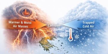 Καιρός – Γιάννης Καλλιάνος: Σπάνιο μετεωρολογικό φαινόμενο φέρνει έντονες βροχές, χιονοπτώσεις, θυελλώδεις ανέμους και αυξημένο κίνδυνο για προβλήματα στις μεταφορές