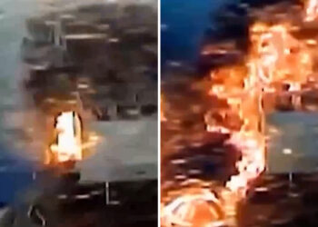 Συγκλονιστικό βίντεο από τη σύγκρουση πλοίων και την έκρηξη που ακολούθησε – Δεξαμενόπλοιο εμβολίζεται από πλοίο μεταφοράς εμπορευματοκιβωτίων